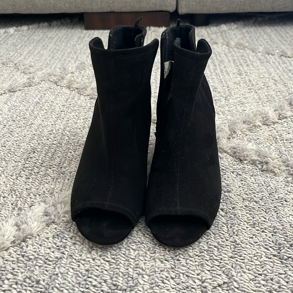 Old Navy black and brown booties